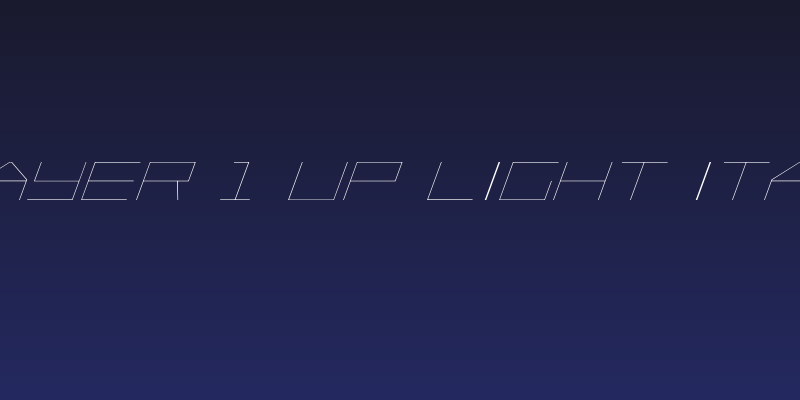 Player 1 Up Light Italic Social Header
