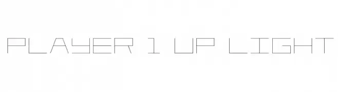Player 1 Up Light  Frei Schriftart Herunterladen