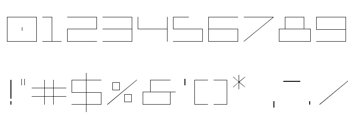 Player 1 Up Light Font OTHER CHARS
