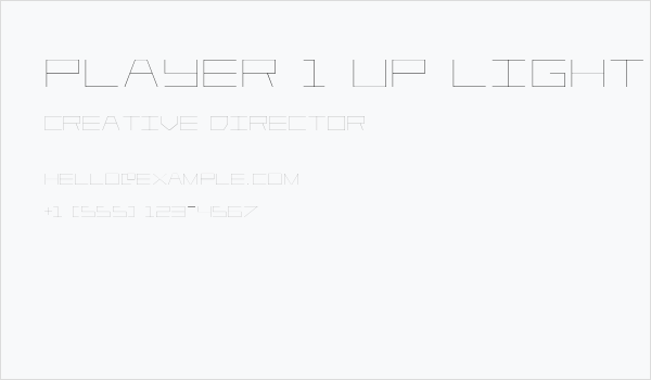 Player 1 Up Light Business Card