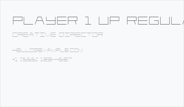 Player 1 Up Regular Business Card