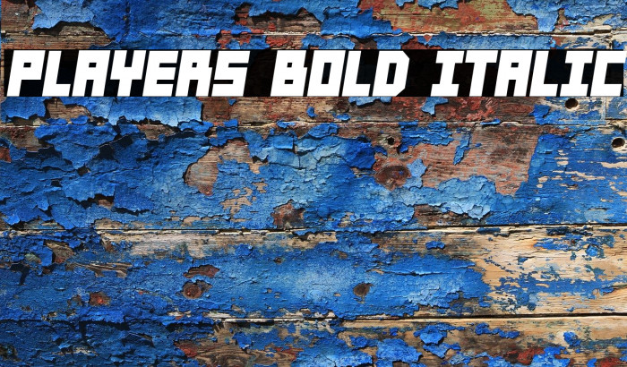 Players Bold Italic Font examples