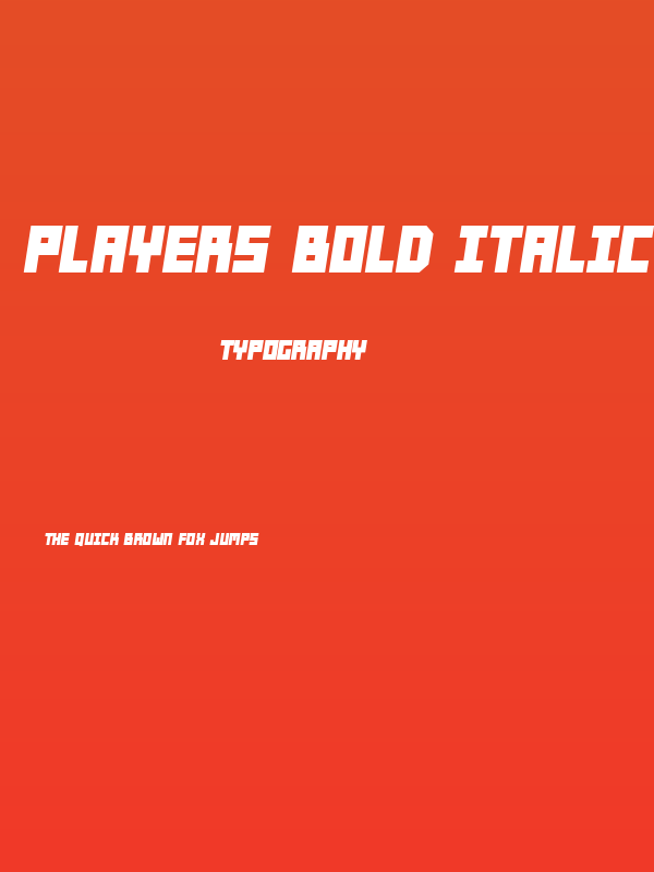 Players Bold Italic Poster