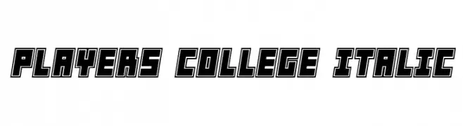 Players College Italic  Frei Schriftart Herunterladen