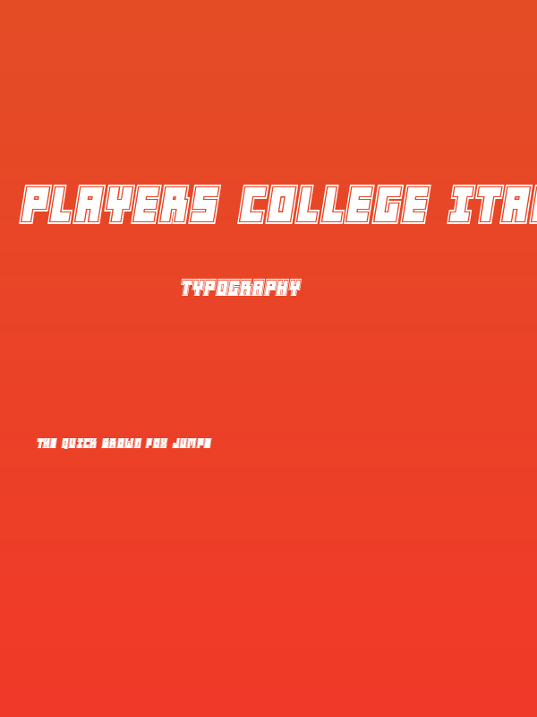 Players College Italic Poster