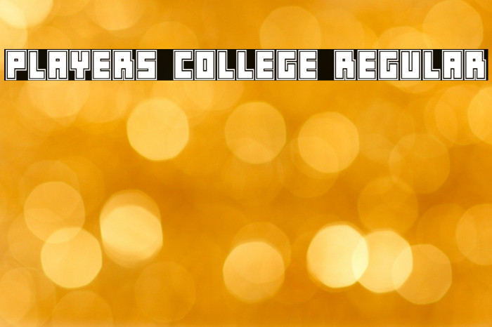 Players College Regular Font examples