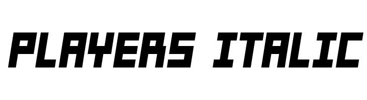 Players Italic  font caratteri gratis