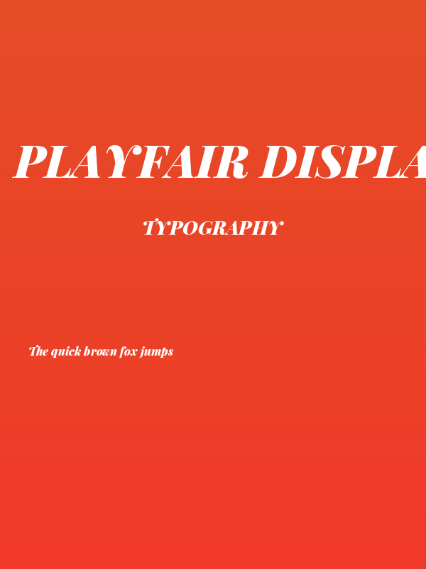 Playfair Display Black Italic Poster
