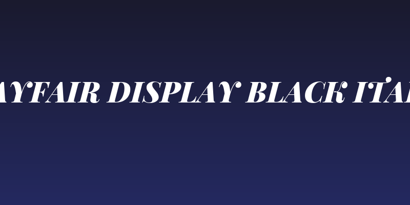 Playfair Display Black Italic Social Header