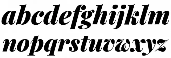 Playfair Display Black Italic फ़ॉन्ट लोअरकेस