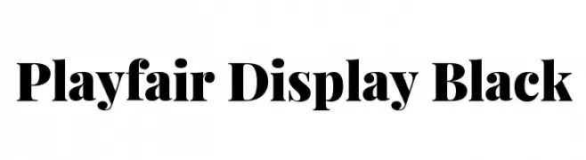 Playfair Display Black 
