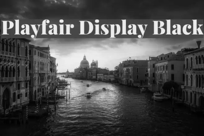 Playfair Display Black examples