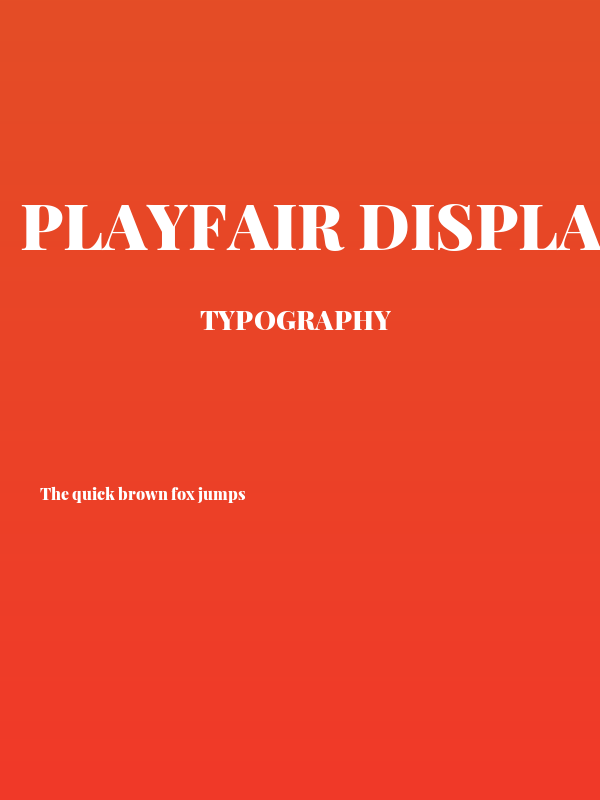 Playfair Display Black Poster