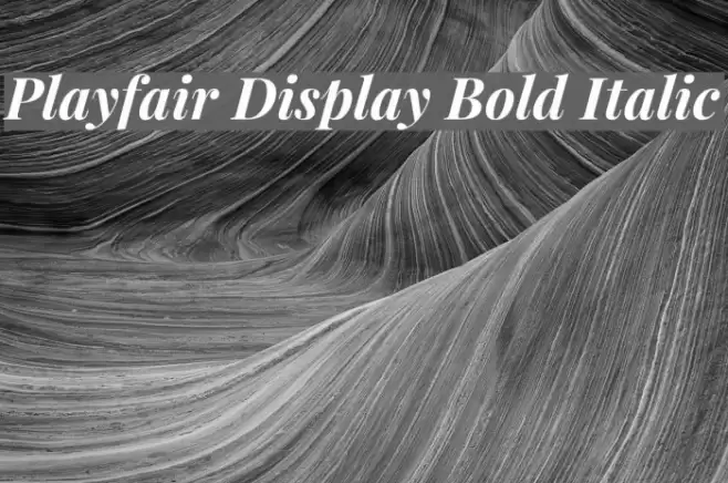 Playfair Display Bold Italic フォント examples