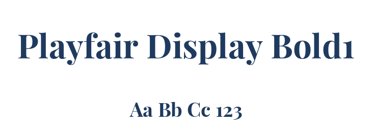 Playfair Display Bold1 Font Preview