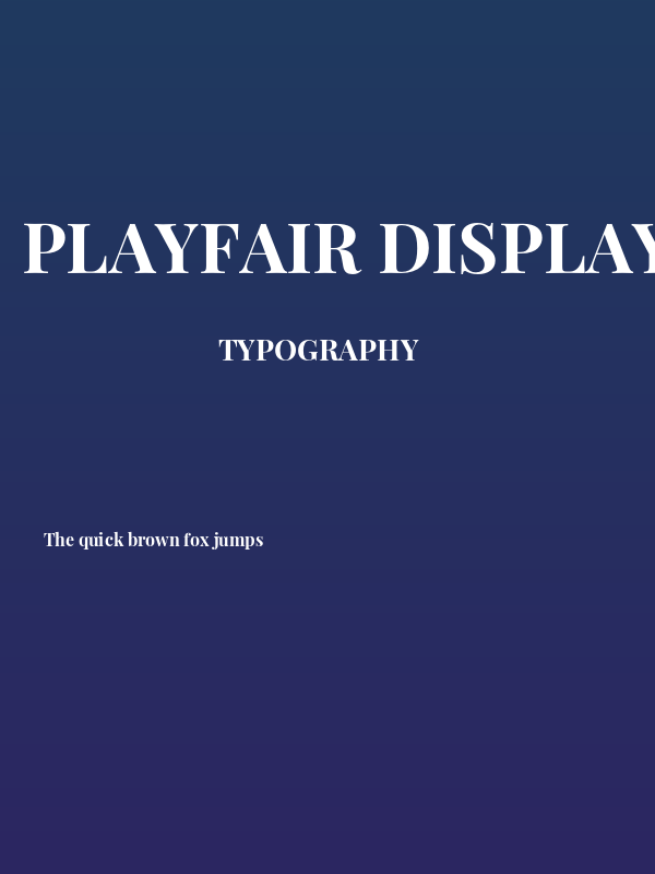 Playfair Display Bold1 Poster