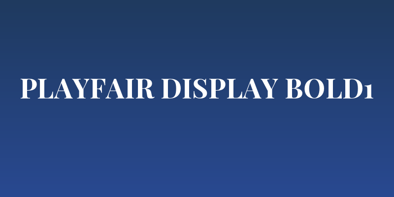 Playfair Display Bold1 Social Header