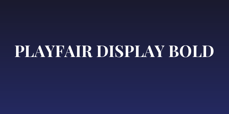 Playfair Display Bold Social Header