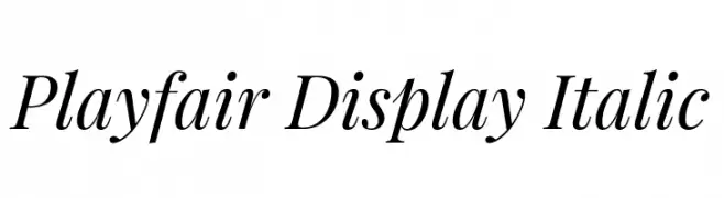 Playfair Display Italic  Fuentes Gratis Descargar