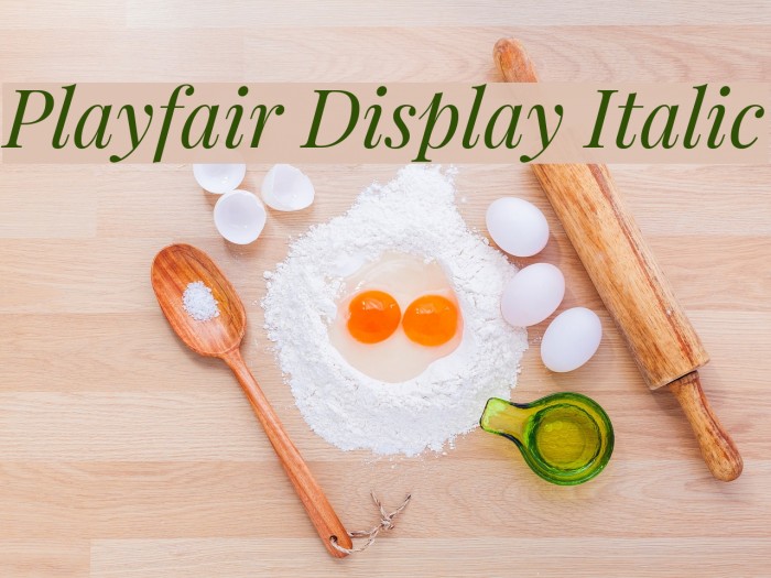 Playfair Display Italic フォント examples