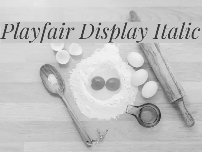 Playfair Display Italic examples