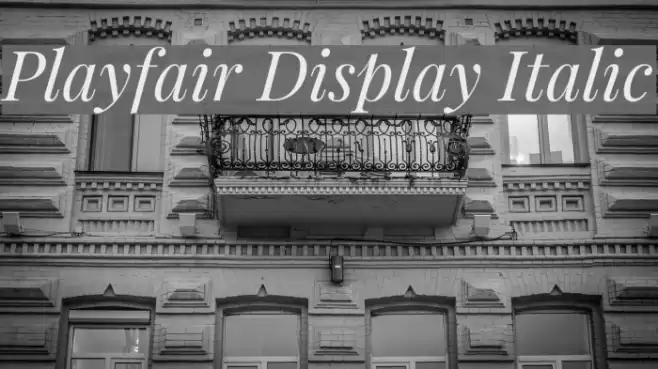 Playfair Display Italic examples