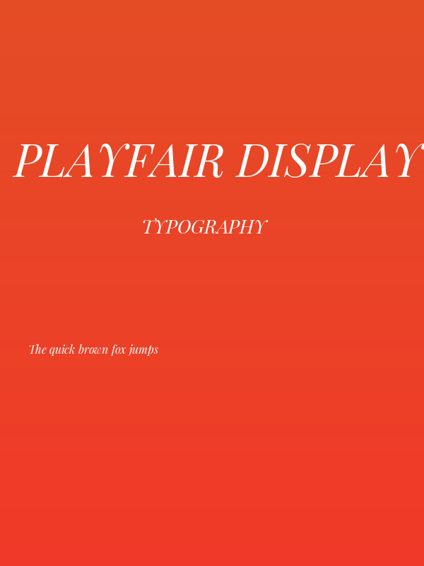 Playfair Display Italic Poster