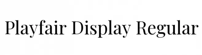 Playfair Display Regular  免费字体下载