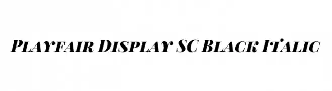 Playfair Display SC Black Italic  フリーフォントのダウンロード
