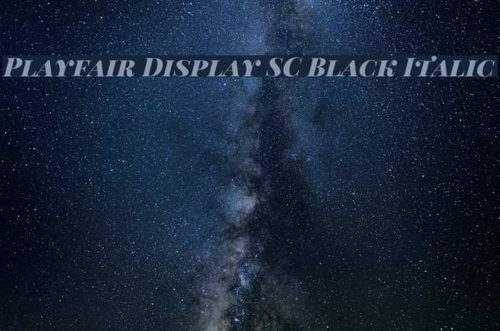 Playfair Display SC Black Italic フォント examples