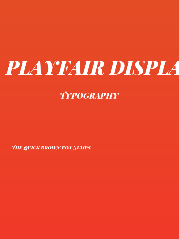 Playfair Display SC Black Italic Poster