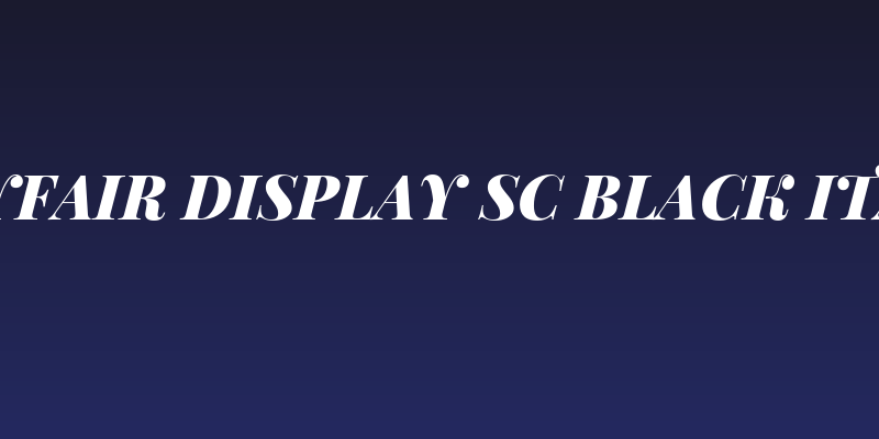 Playfair Display SC Black Italic Social Header