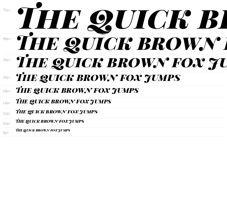 Playfair Display SC Black Italic Waterfall