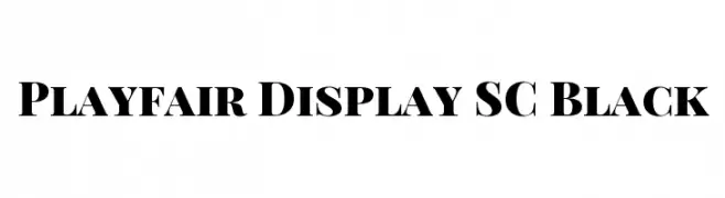 Playfair Display SC Black  Descarca Fonturi Gratis