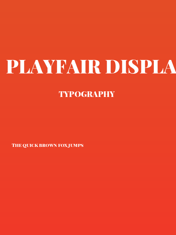 Playfair Display SC Black Poster