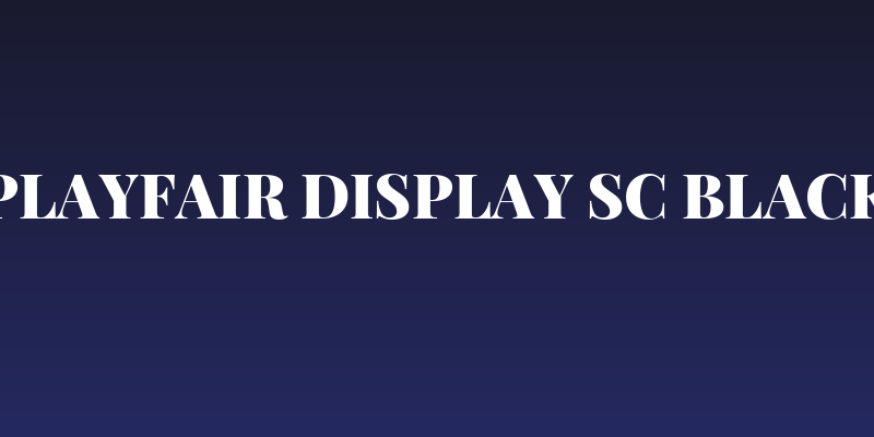 Playfair Display SC Black Social Header