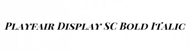 Playfair Display SC Bold Italic 