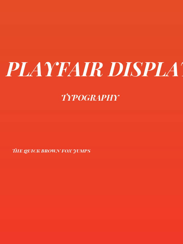 Playfair Display SC Bold Italic Poster