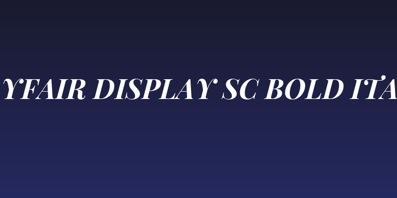 Playfair Display SC Bold Italic Social Header