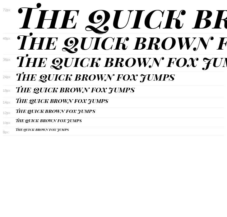 Playfair Display SC Bold Italic Waterfall