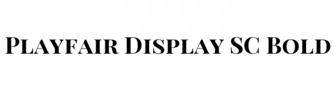 Playfair Display SC Bold  Descarca Fonturi Gratis