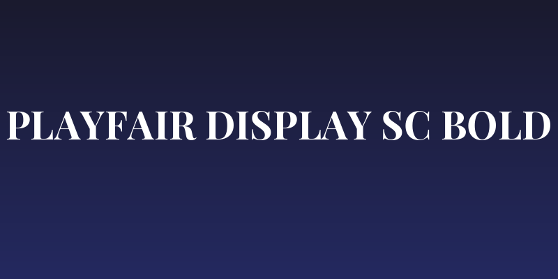 Playfair Display SC Bold Social Header
