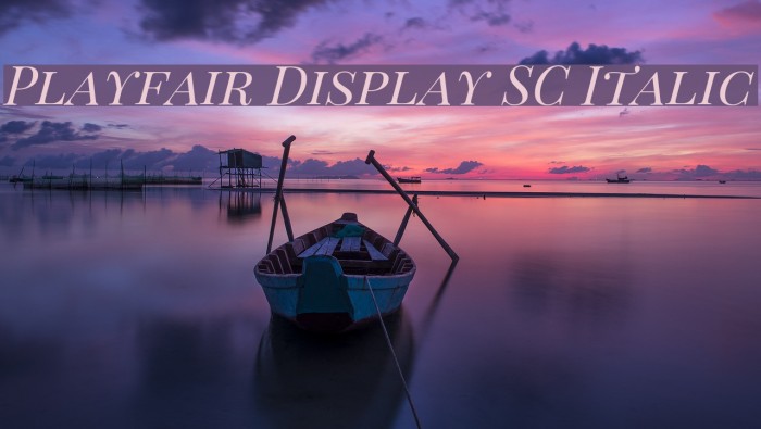 Playfair Display SC Italic フォント examples