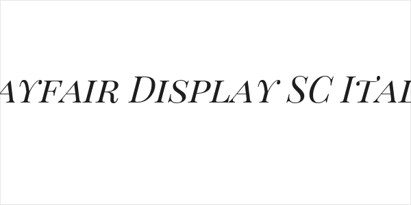 Playfair Display SC Italic Logo