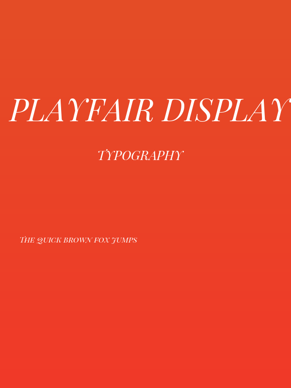 Playfair Display SC Italic Poster