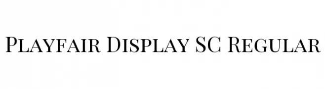 Playfair Display SC Regular  Frei Schriftart Herunterladen