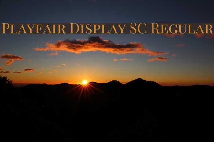 Playfair Display SC Regular Font examples