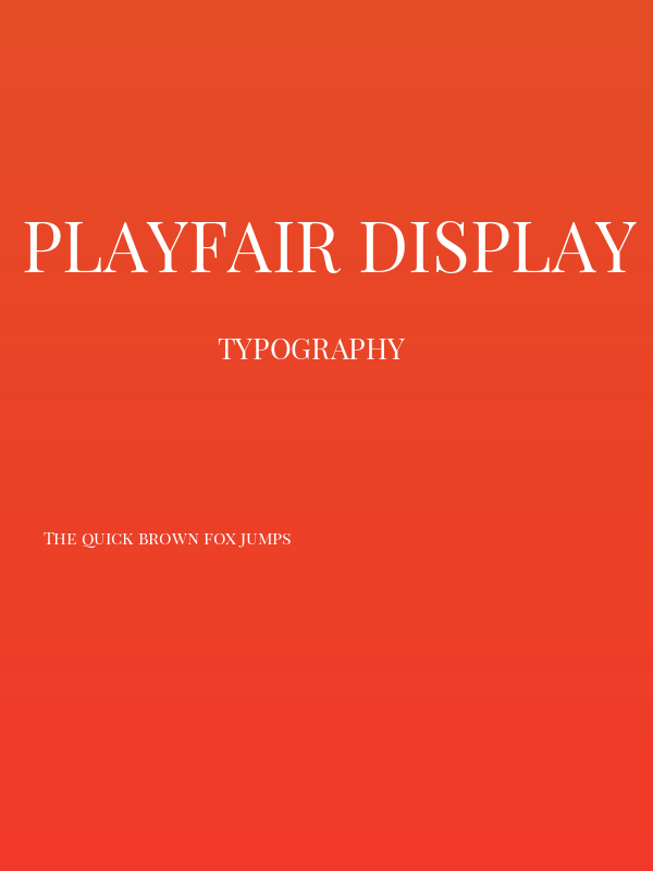 Playfair Display SC Regular Poster