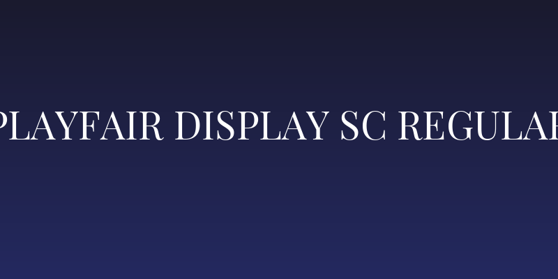 Playfair Display SC Regular Social Header