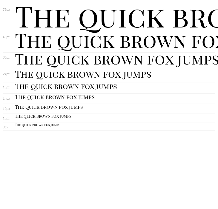 Playfair Display SC Regular Waterfall